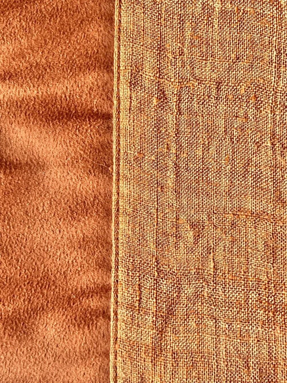 Crate & Barrel Brighton Placemats Copper & Terracotta Polyester Silk Set of Four